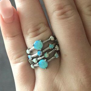Never worn before Opal stack rings!
